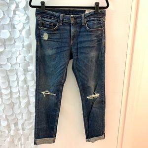 Rag & Bone Jeans Cropped Ripped Sz 27